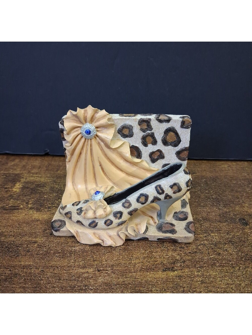 Leapord High Heel Shoes Themed Business Card Holder